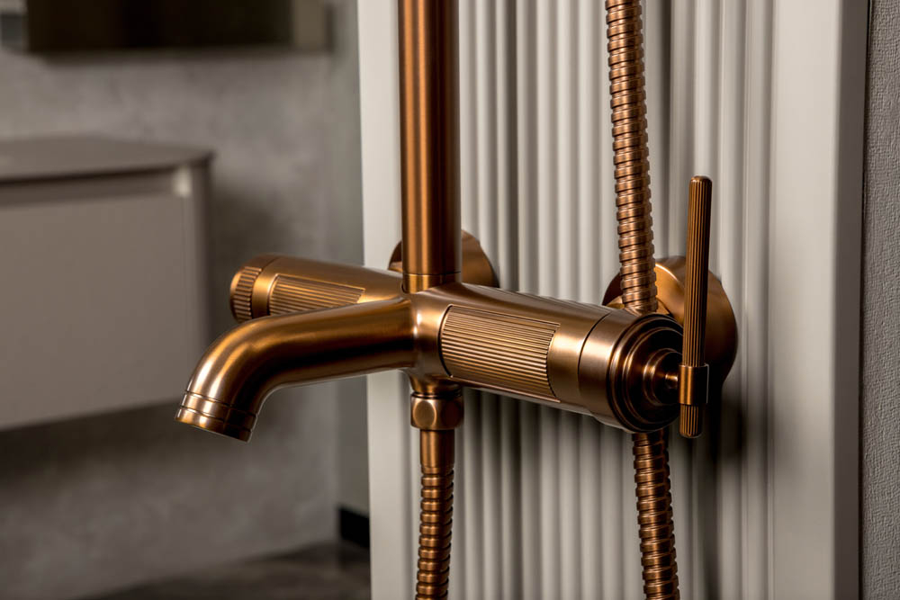 Стойка для душа ETERNA BRUSHED BRONZE