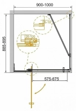 Душевой уголок Cezares Slider 89х95 SLIDER-AH-1-90-90/100-GRIGIO-Cr стекло серое тонированное/профиль хром