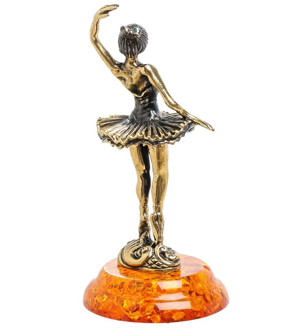 Народные промыслы AM-1543 Фигурка «Балерина» (латунь, янтарь)
