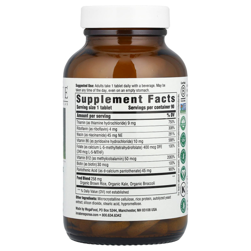 Innate Response Formulas, комплекс витаминов группы В, 90 таблеток