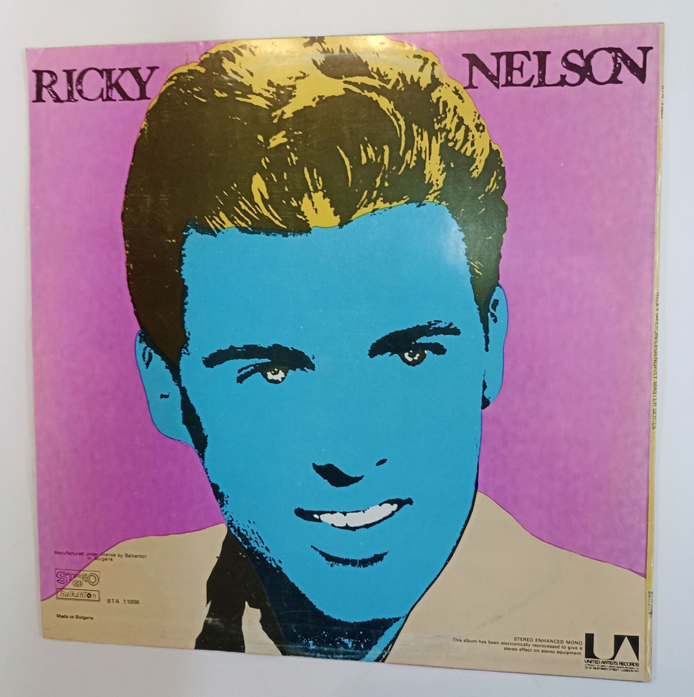 Винтажная виниловая пластинка LP Ricky Nelson (Болгария 1985)