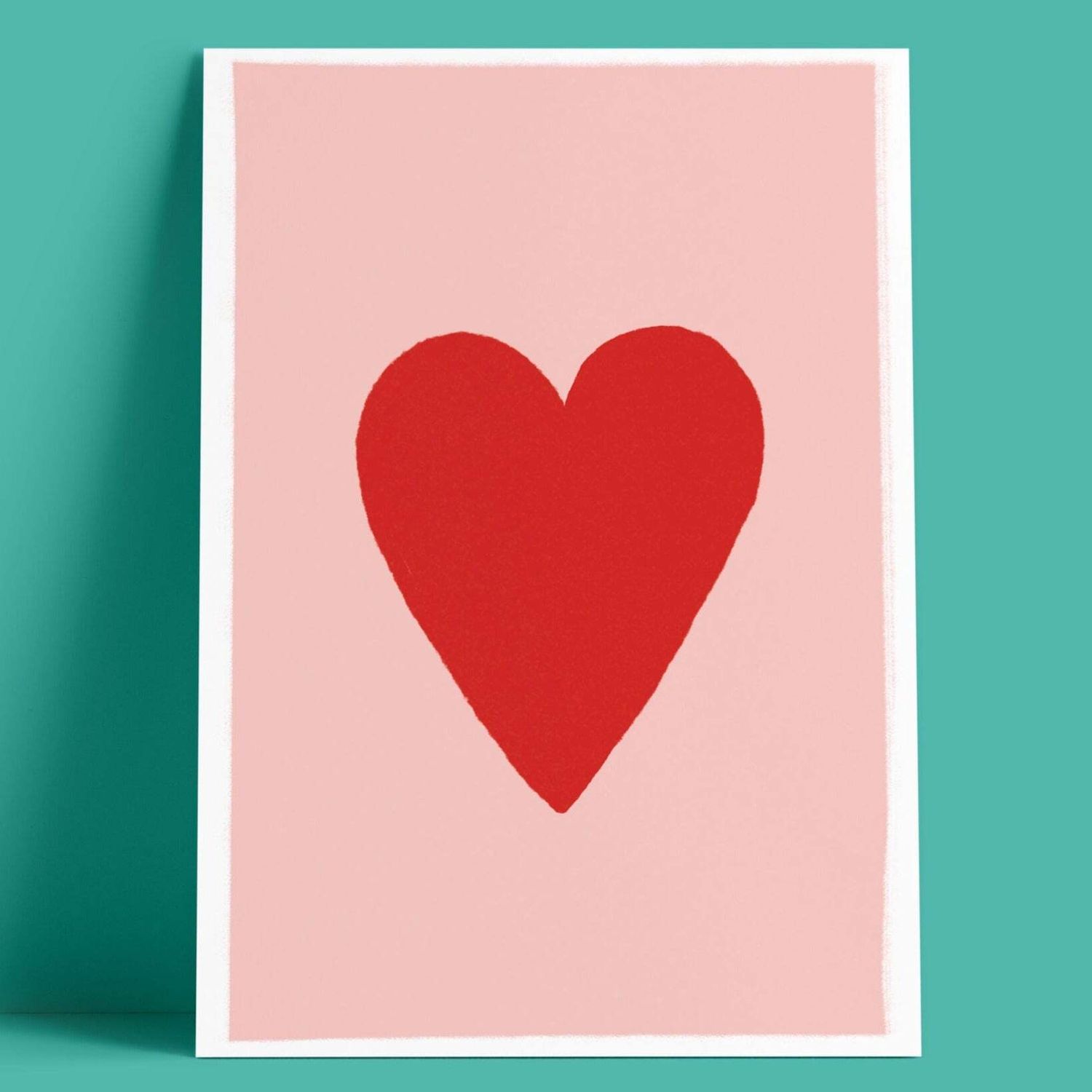 Открытка – Red heart