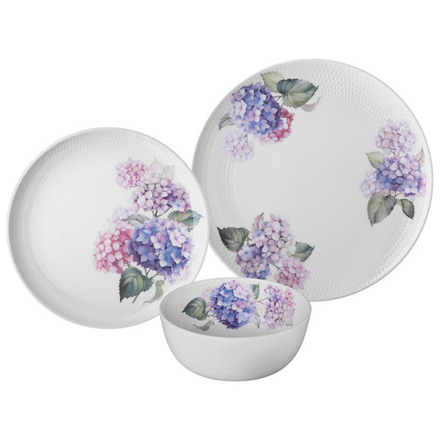 НАБОР ПОСУДЫ ОБЕДЕННЫЙ LEFARD "HORTENSIA" НА 4 ПЕР. 12 ПР. (КОР=2НАБ.)