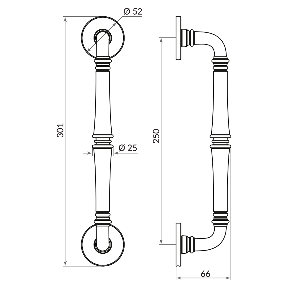 Ручка-скоба PULL.ARC.SORENTO CP-8 хром