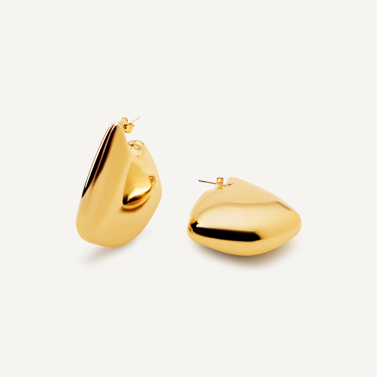 Серьги Maxi Plain Apex Earrings - Gold
