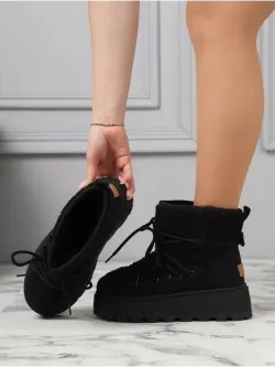 Зимние угги натуральный мех на платформе