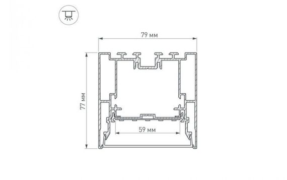 Профиль с рассеивателем Arlight S2-LINE-7977-2500 ANOD+OPAL 021174