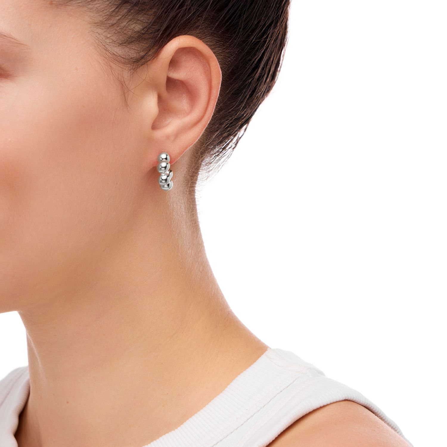 Серьги Ball Chain Earrings – Silver