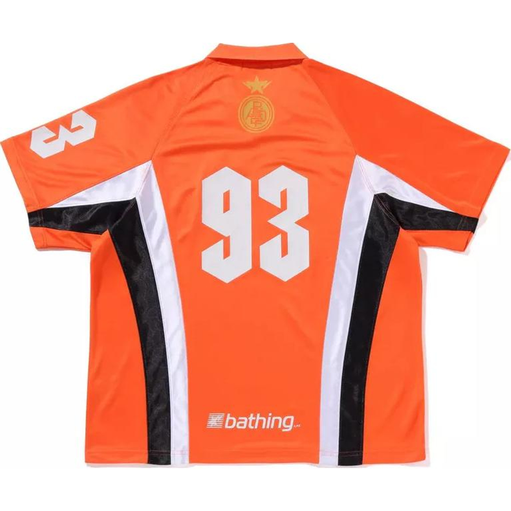 A Bathing Ape Multi Logo Relaxed Fit Soccer Jersey
