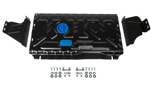 Защита картера и КПП Rival для Ford Tourneo Custom (V - 2.2D) FWD 2012-2018 2017-н.в./Ford Transit VII (V - 2.2D) FWD 2014-н.в., сталь 1.8 мм, с крепежом, штампованная, 111.1879.1