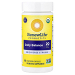 Renew Life, Пробиотики, Daily Balance, 60 вегетарианских капсул