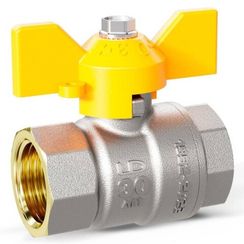 Кран шаровой латунный для газа LD Pride 44.15.В-В.2М.Б М20 Ру40 (GAS для ман.с.бир.)