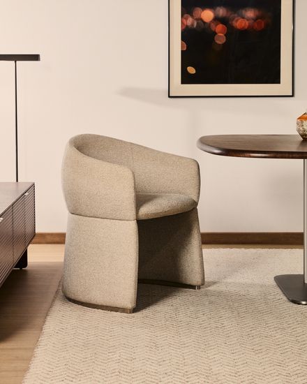 Стул Bosca из бежевой синели