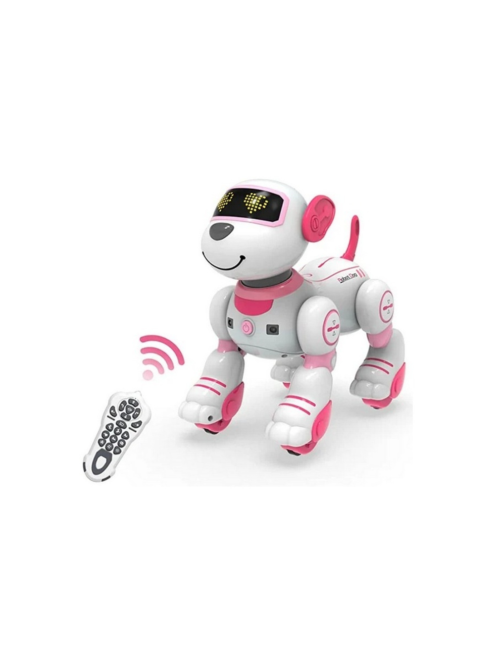 Радиоуправляемый робот-собака Volantex RC Умный друг звук, свет, танцы, розовая