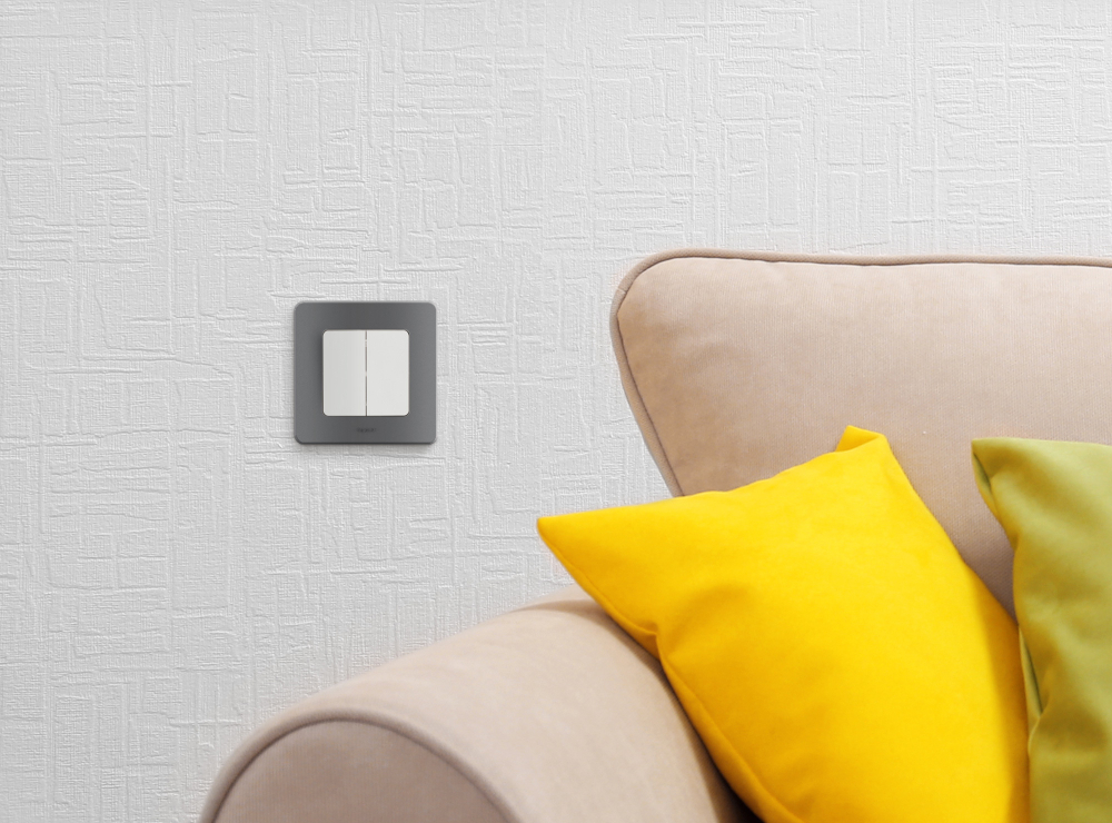 Выключатель 2х-клавишный 10А 250В белый Inspiria Legrand