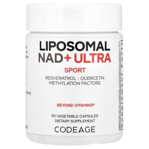 Codeage, Sport, Liposomal NAD+ ULTRA, липосомальный НАД, 90 растительных капсул