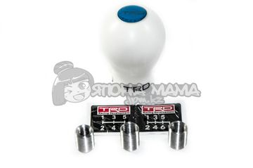 Ручка КПП TRD пластик №2 белая с синим