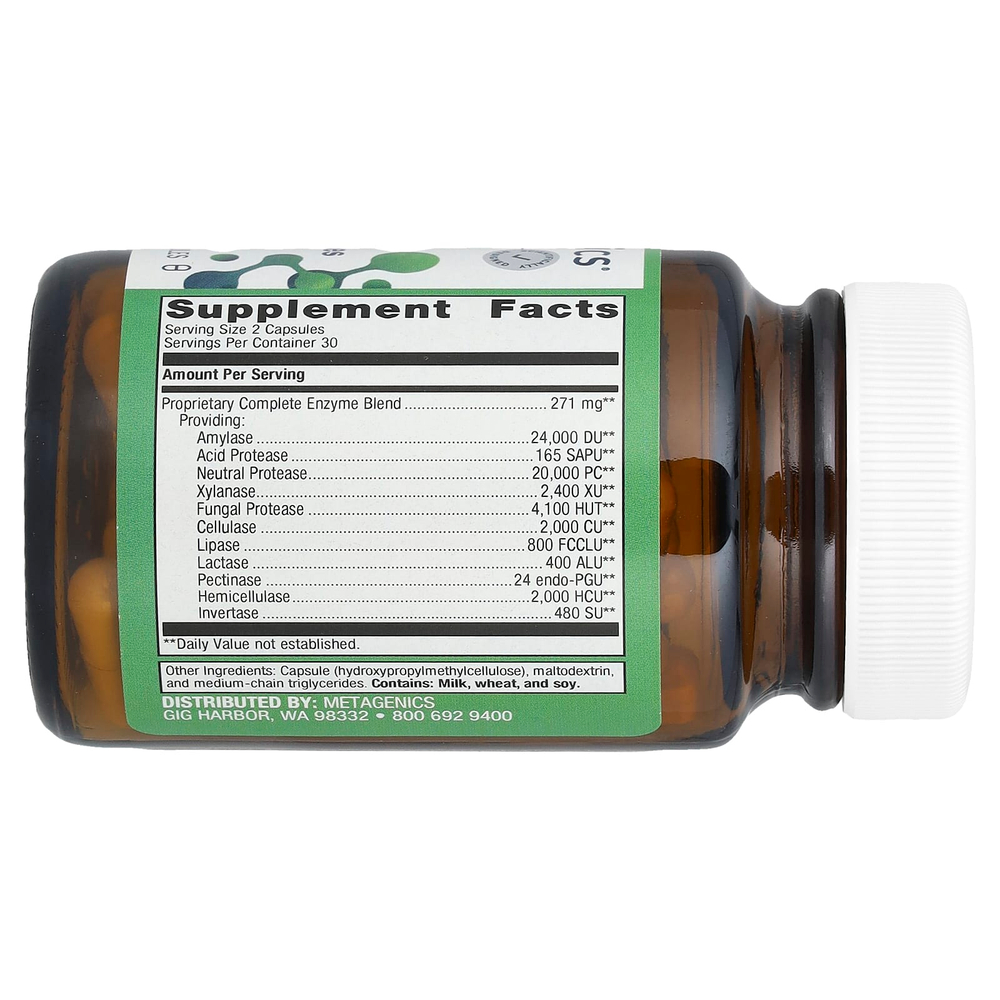 Metagenics, Комплексные ферменты SpectraZyme®, 60 капсул