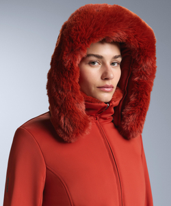 Oysho Супертонкая водонепроницаемая куртка Primaloft® SKI, ярко-оранжевый