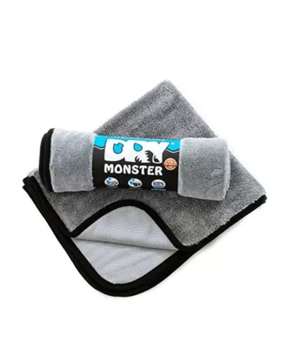 Dry Monster – Серая микрофибра для сушки с оверлоком 55x75см 560гр/м