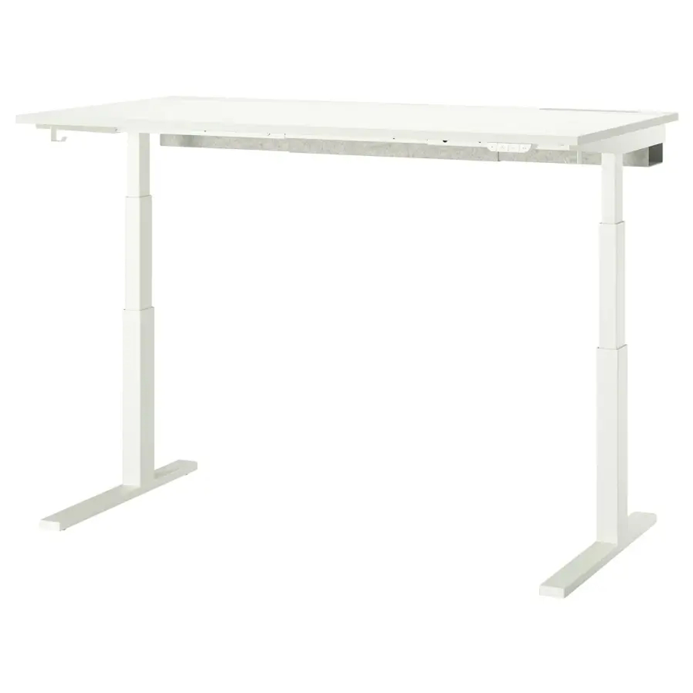 Письменный стол с регулировкой по высоте - IKEA MITTZON/МИТТЗОН ИКЕА, 160х80х62-126 см, белый