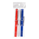 Карандаш вечный, чернографитный, Basir, с ластиком, белый, синий и красный цвета корпуса, 3 шт