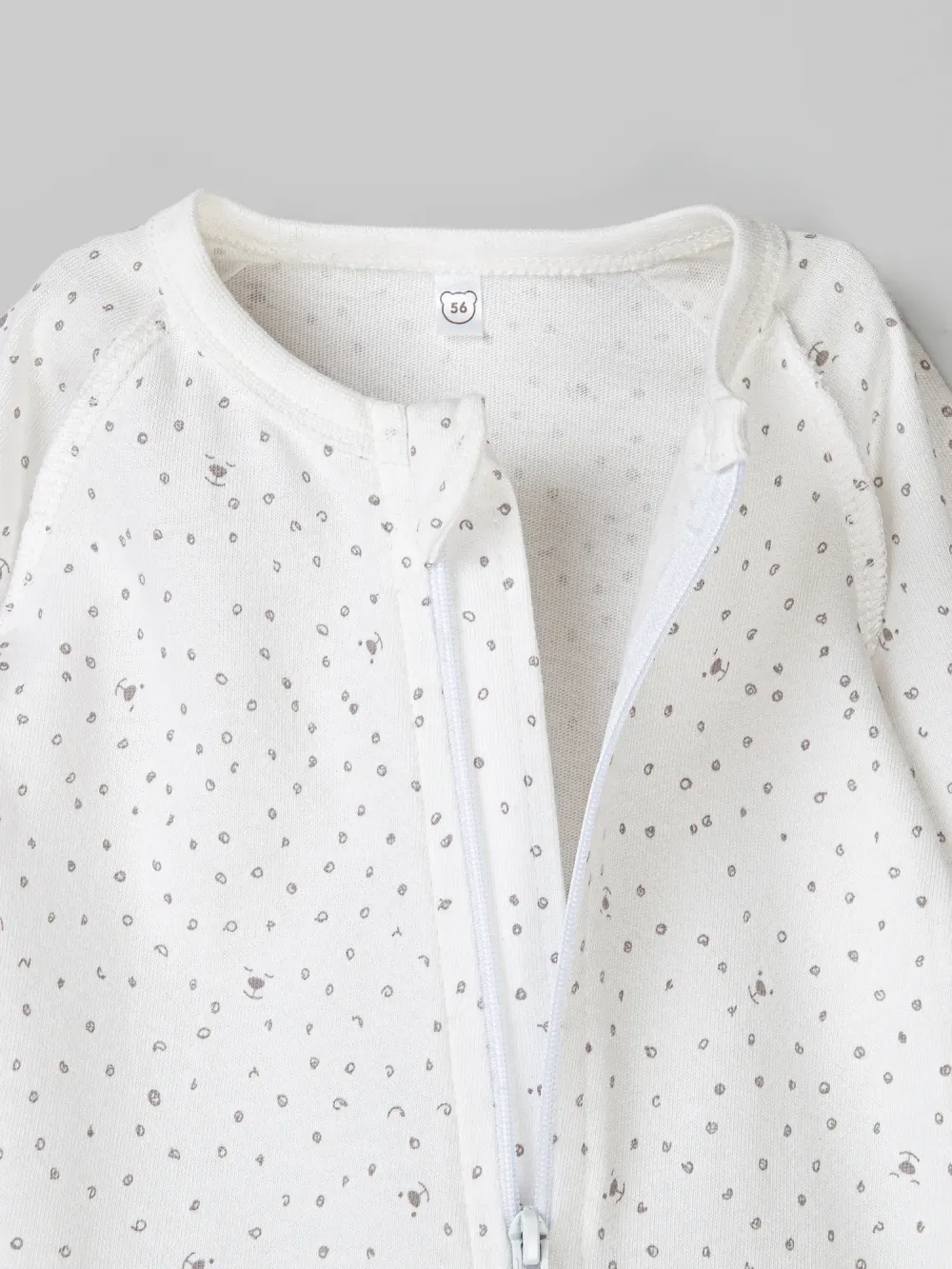 Слип на молнии с закрытой ножкой "Мишутка" 0+