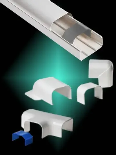 Прямой ввод в стену 74х55 мм (белый)