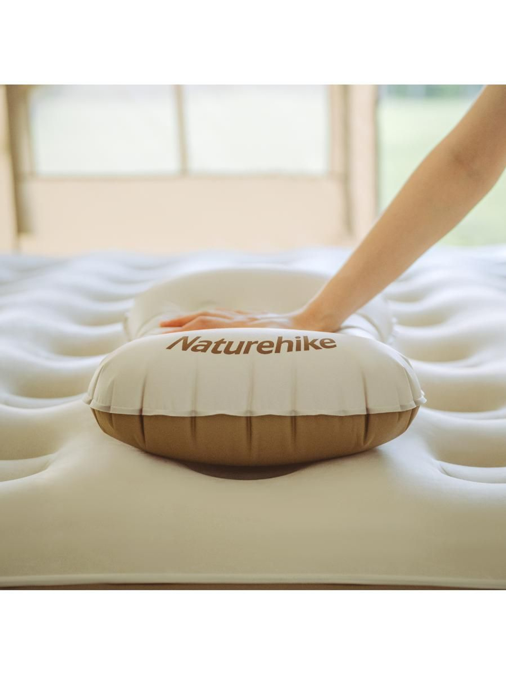 Подушка Naturehike aeros NH17T013-Z надувная зеленая, 6927595718247