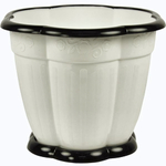 Горшок цветочный Восторг 1,5л с поддоном (белый)