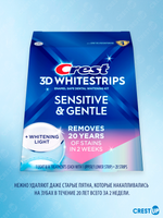 Отбеливающие полоски для зубов Crest 3D Whitestrips Sensitive Light
