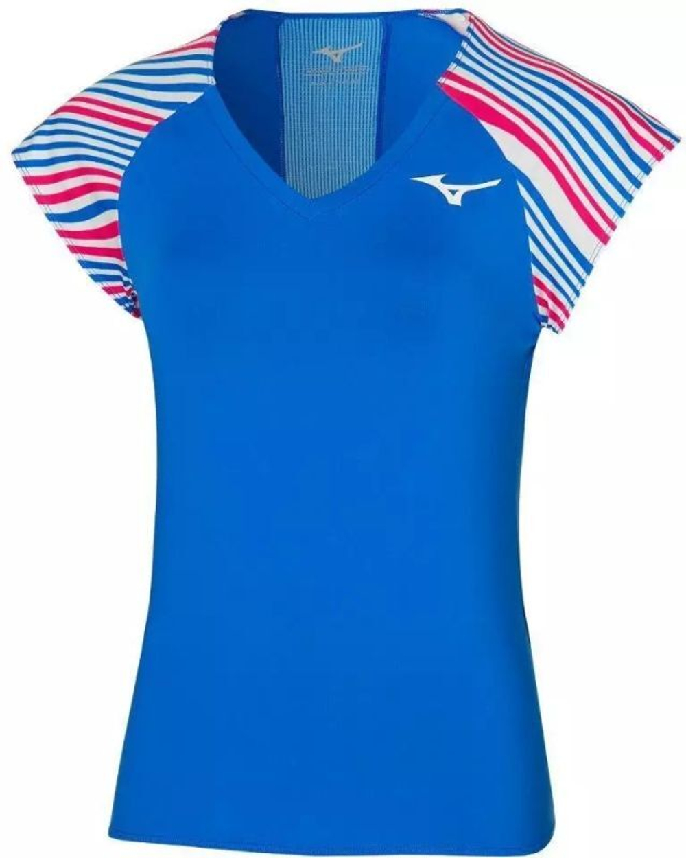 Женская теннисная футболка Mizuno Printed Tee - peace blue