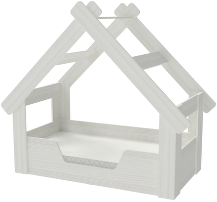 Кровать односпальная КарИВи Домик Кариви 2 Белое Дерево