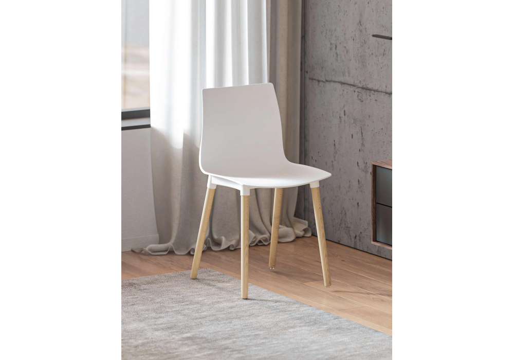 Пластиковый стул Woodville Кобе 2 шт белый