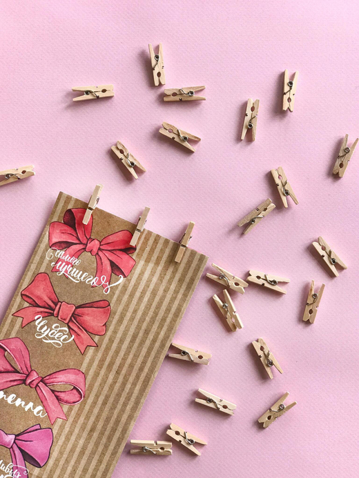 Декоративные прищепки 2,5 см - 2000 шт