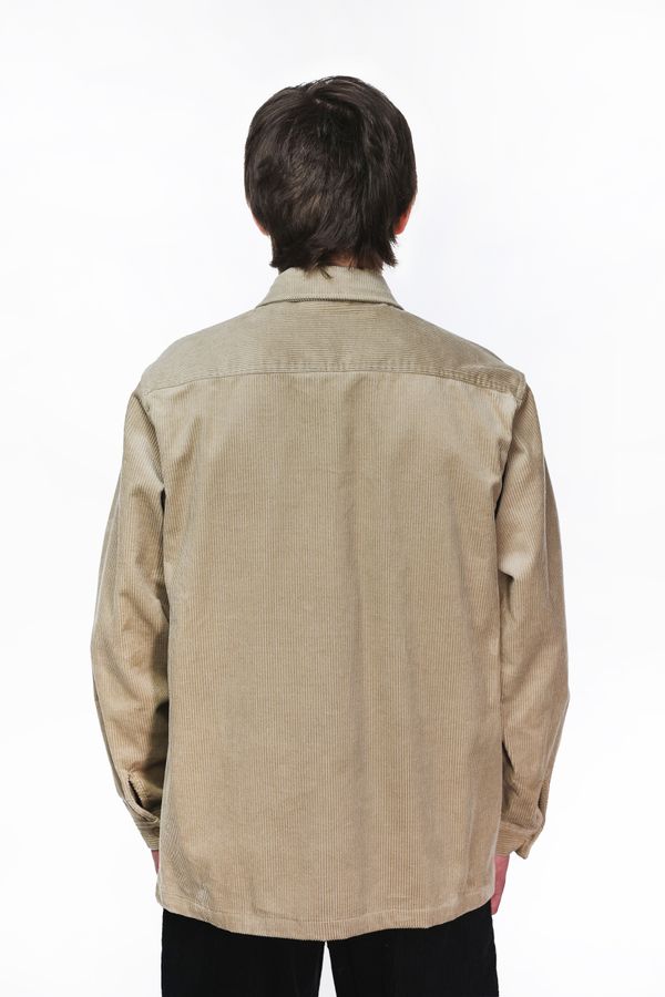Рубашка Velvet Button темно-песочная - фото 3