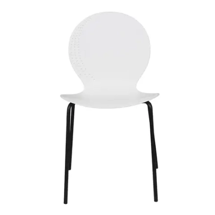 Комплект из 4-х стульев Bradex Home Wave белый с черными ножками