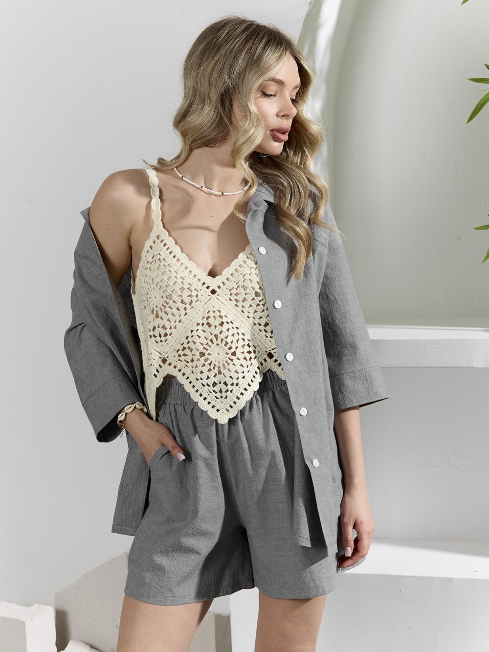 Костюм женский Ангелина-1 Виотекс СЕРЫЙ МЕЛАНЖ