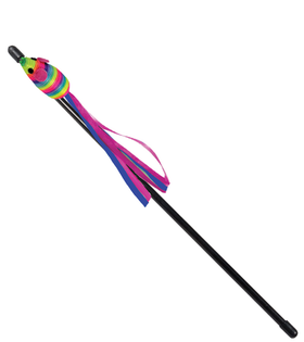 Игрушка-дразнилка для кошек "Мышка разноцветная", 70/500мм, Triol