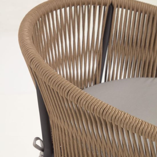 Веревочный барный стул Yanet бежевый 80 см Испания La Forma