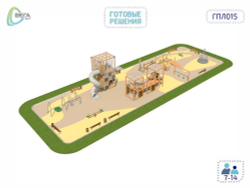 Игровая площадка для детей от 7 до 14 лет 15 x 5 x 6, 2 м ГПЛ015