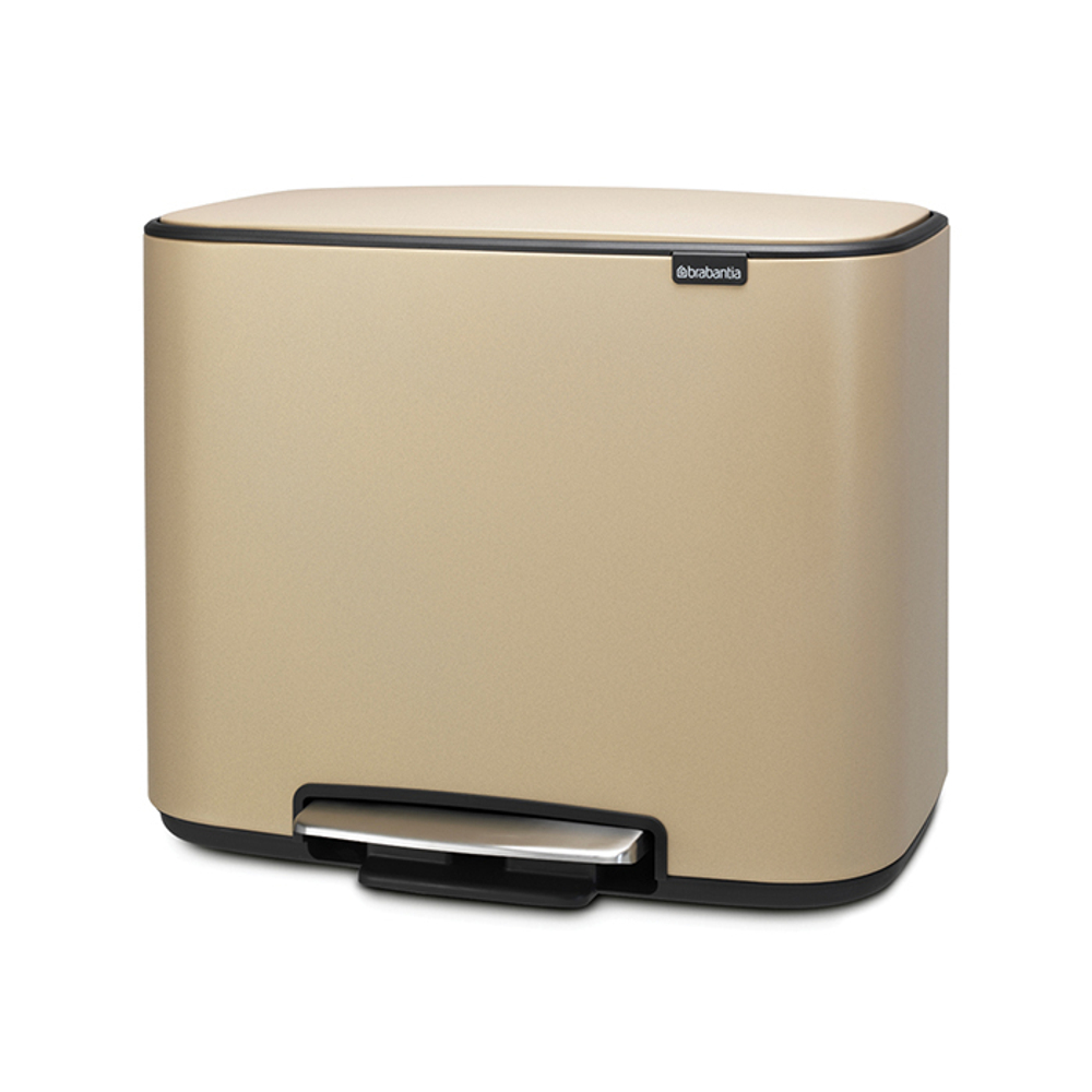 Мусорный бак Bo Pedal Bin 36л Brabantia Минерально-золотой