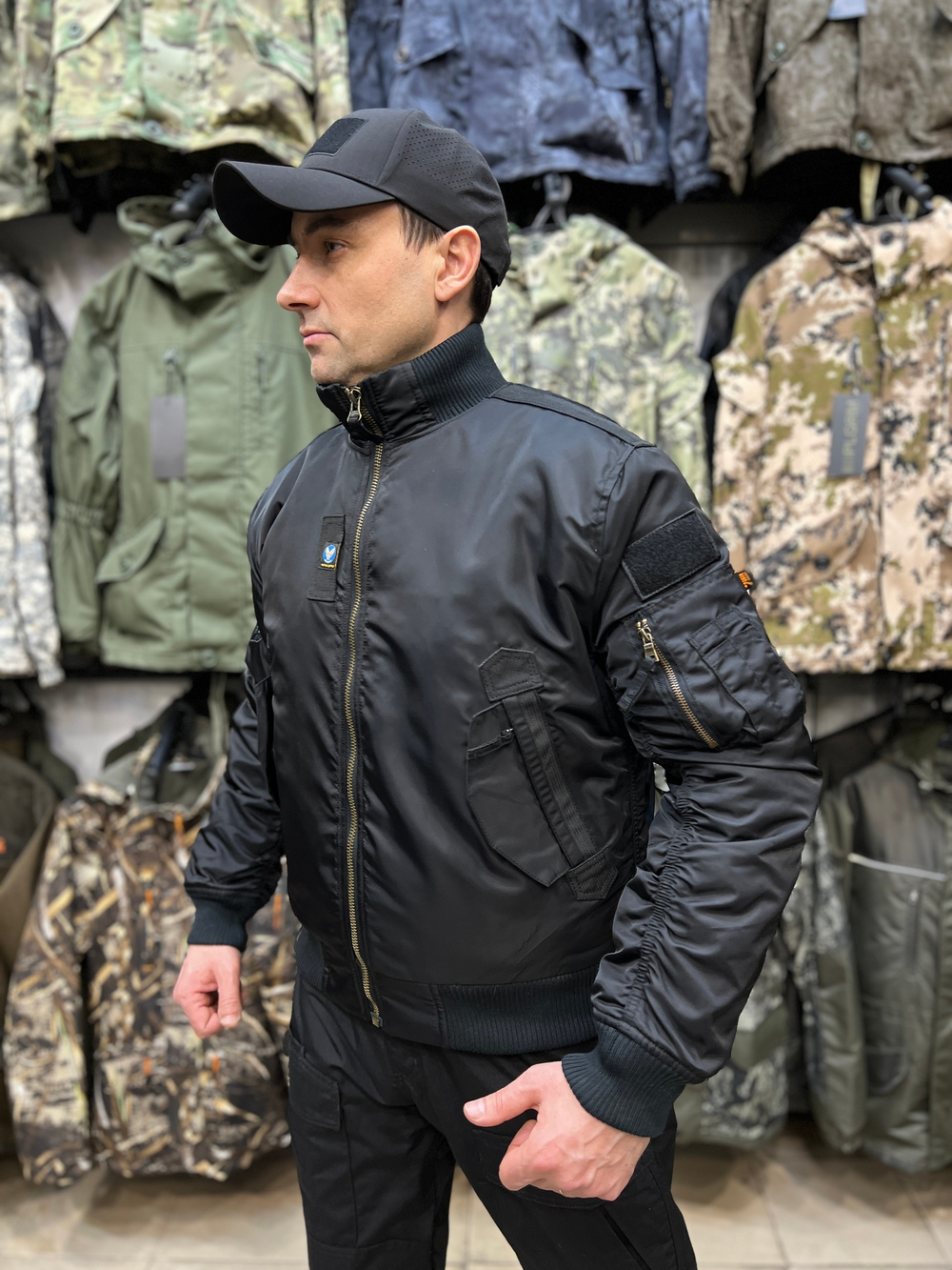 Бомбер Пилот 7.62 Armyfans Зимний Черный