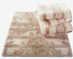 Махровое полотенце Noblesse 1024 Jacquard натуральное от Cawo Германия