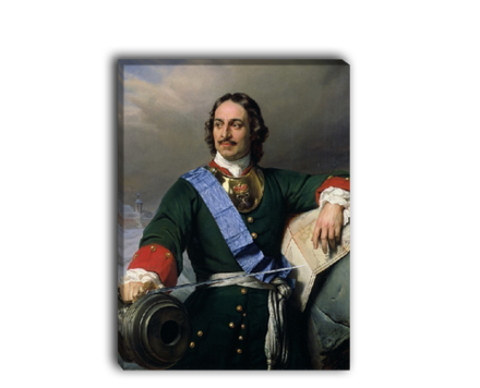 Картина для интерьера "Петр I", Деларош, Поль Ипполит, печать на холсте