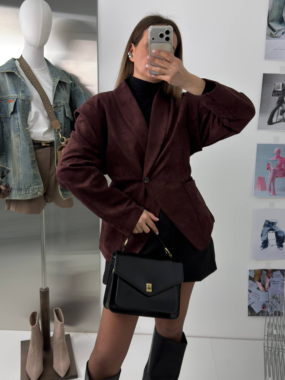 Куртка-пиджак женский артикул 989 цвет "бордовый"