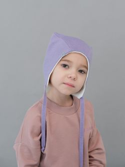 Шапка весенняя/осенняя вязаная (Св.сиреневый) ЭНИ