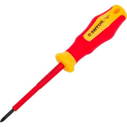 Диэлектрическая крестовая отвертка SHTOK 1000В Ph0x75 мм 09204