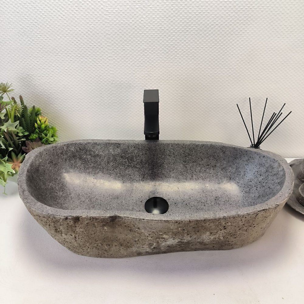 Раковина из речного камня RS63505 (70*35*15) 0124