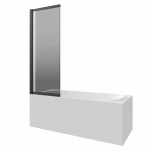 Шторка для ванны Berges RIVER S Slider Black 980 065018 тонированное стекло